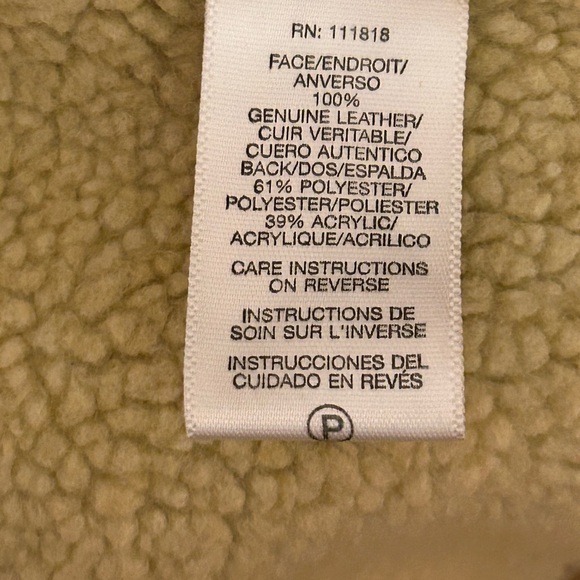 Micheal Kors Leather Coat Womens size large Tan color - Picture 9 of 16